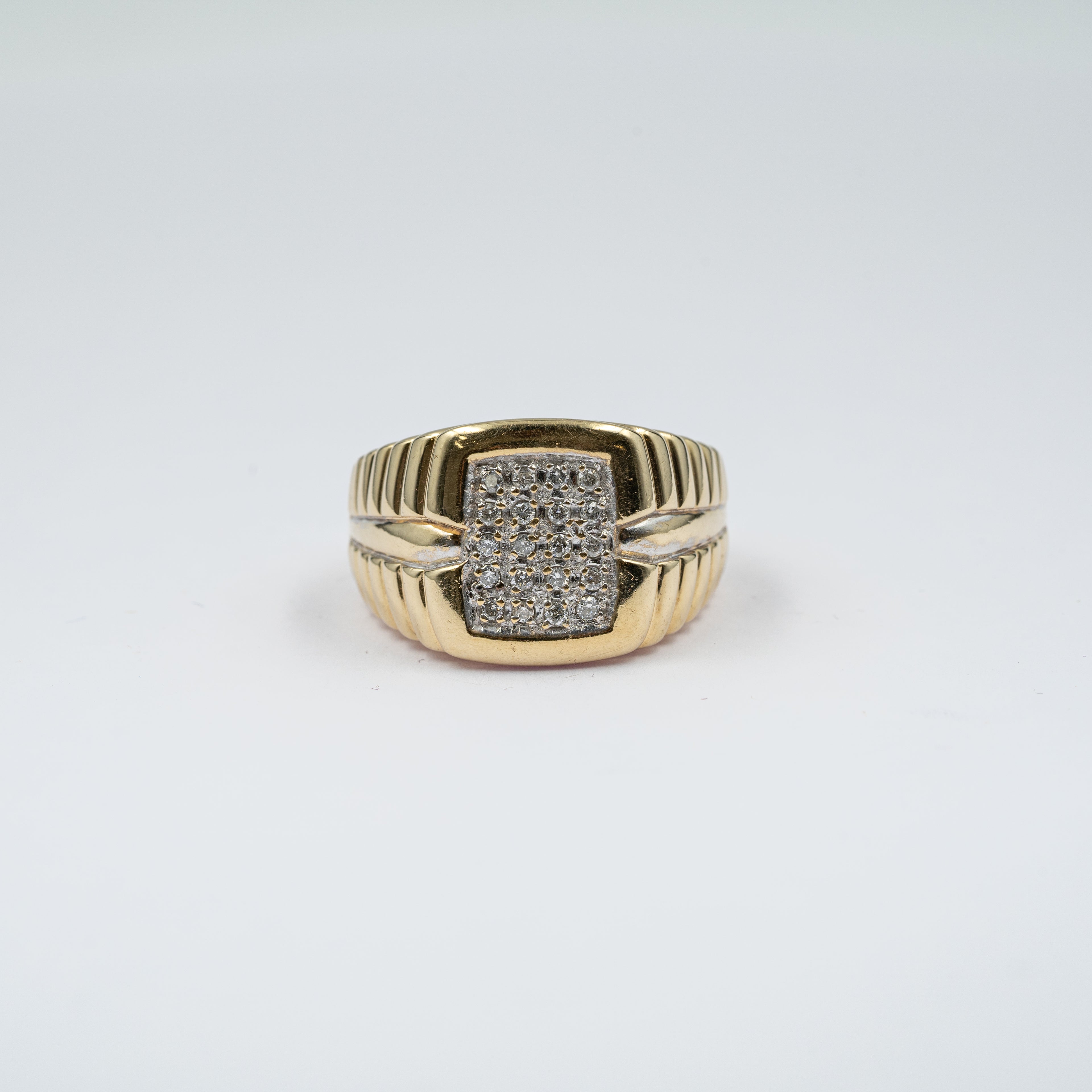Rectangular Diamond Signet Ring