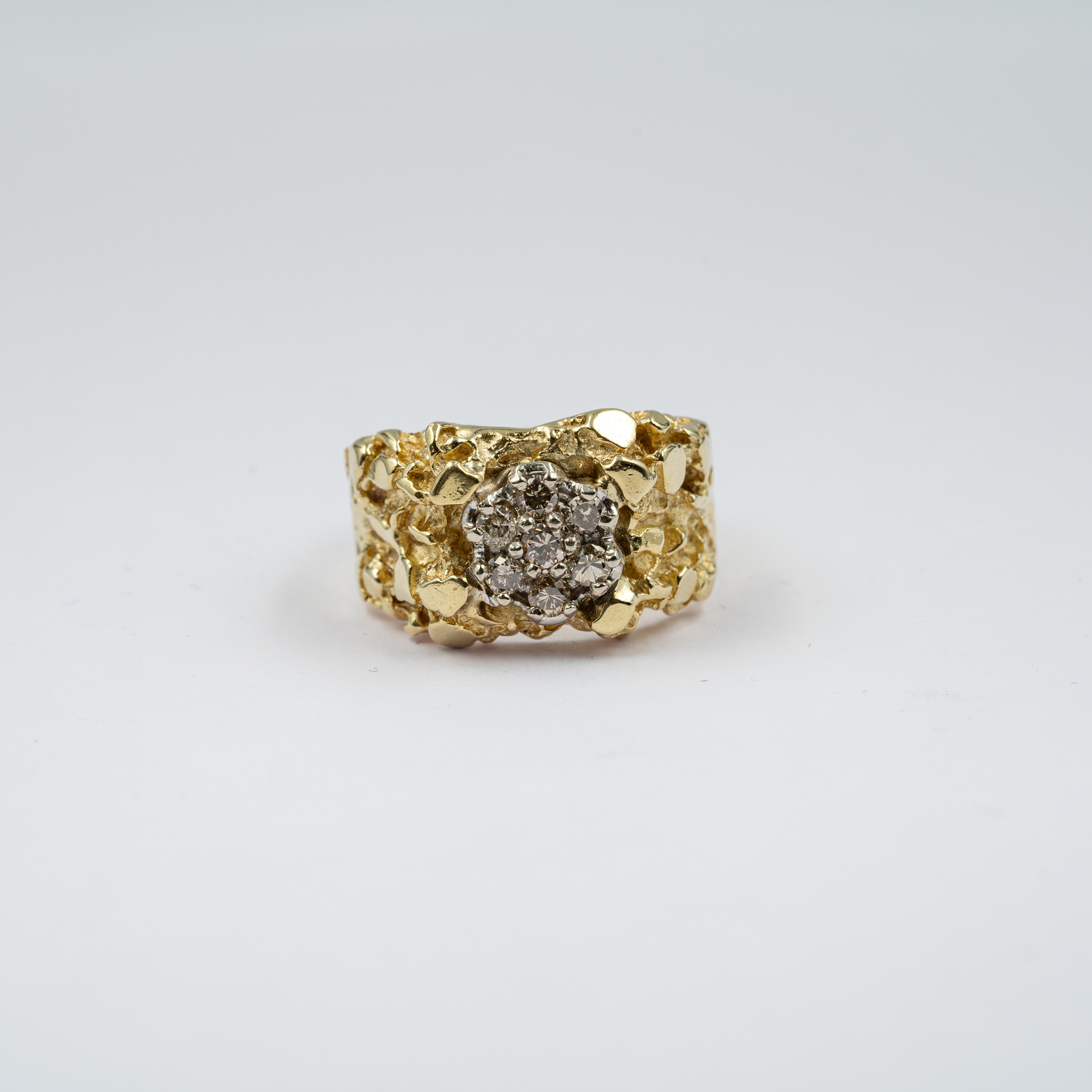 Diamond Cluster Nugget Ring