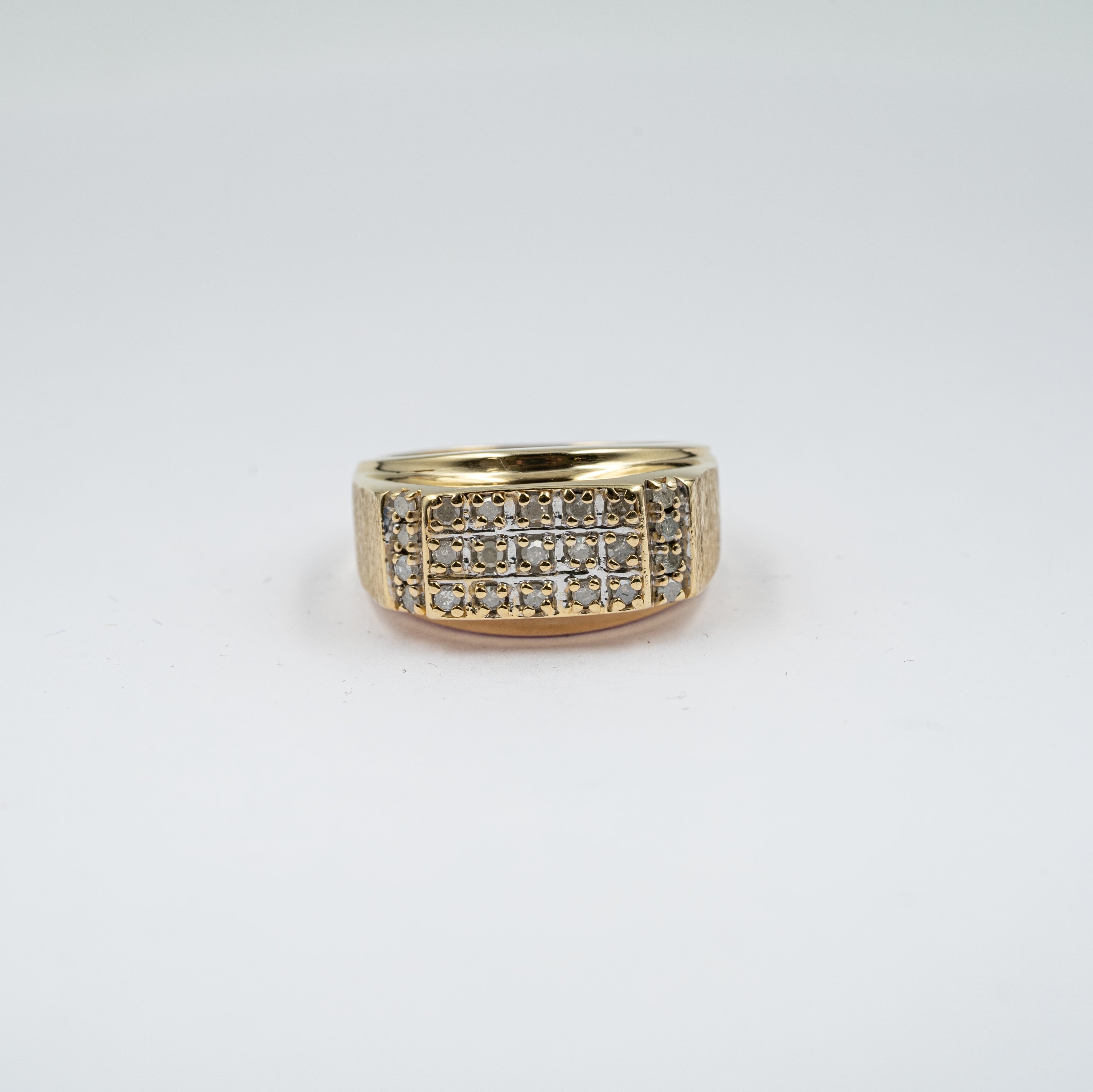 Gold Micro Pave Diamond Ring