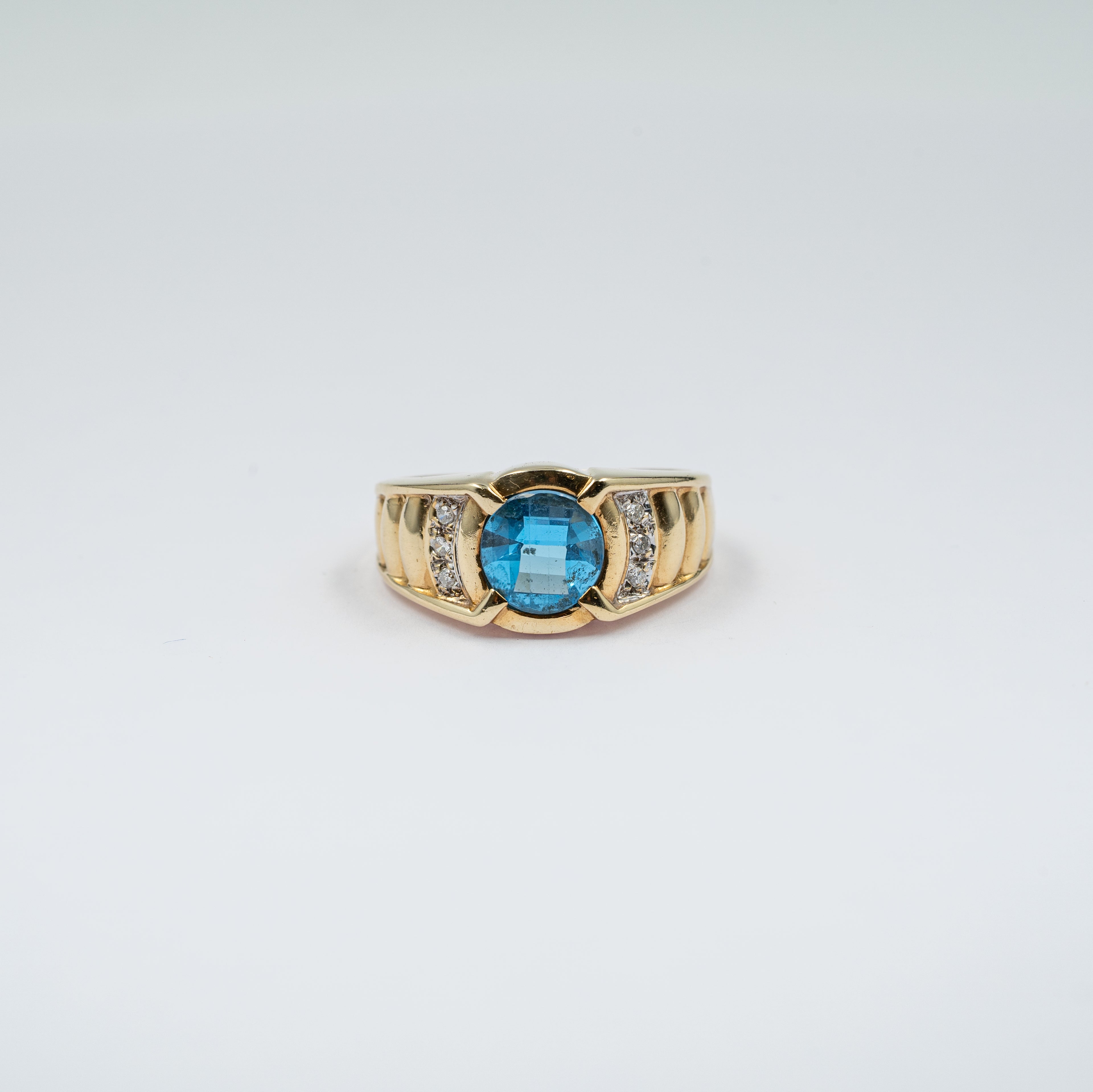 Square Prong Set Topaz Ring