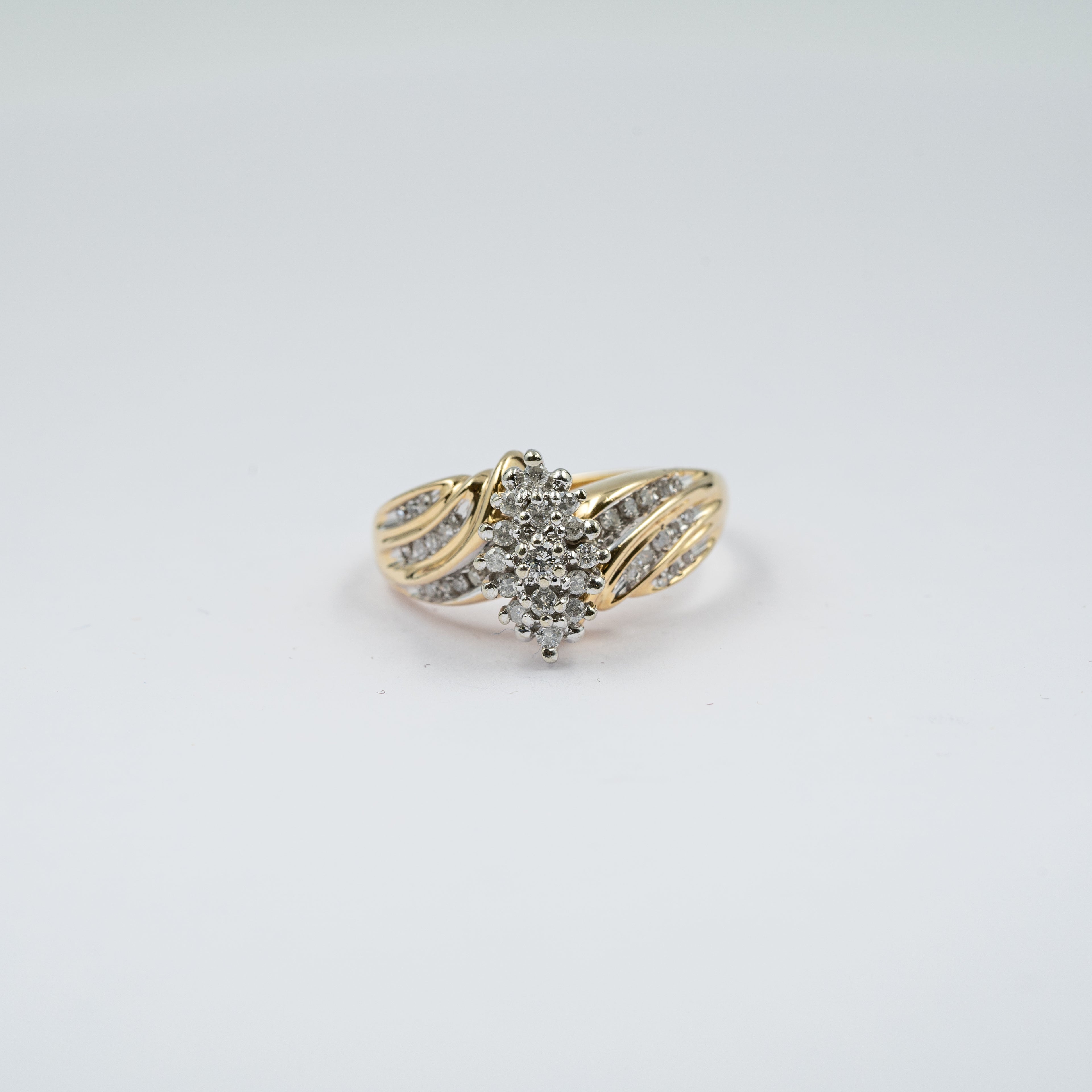 Marquis Diamond Cluster Ring