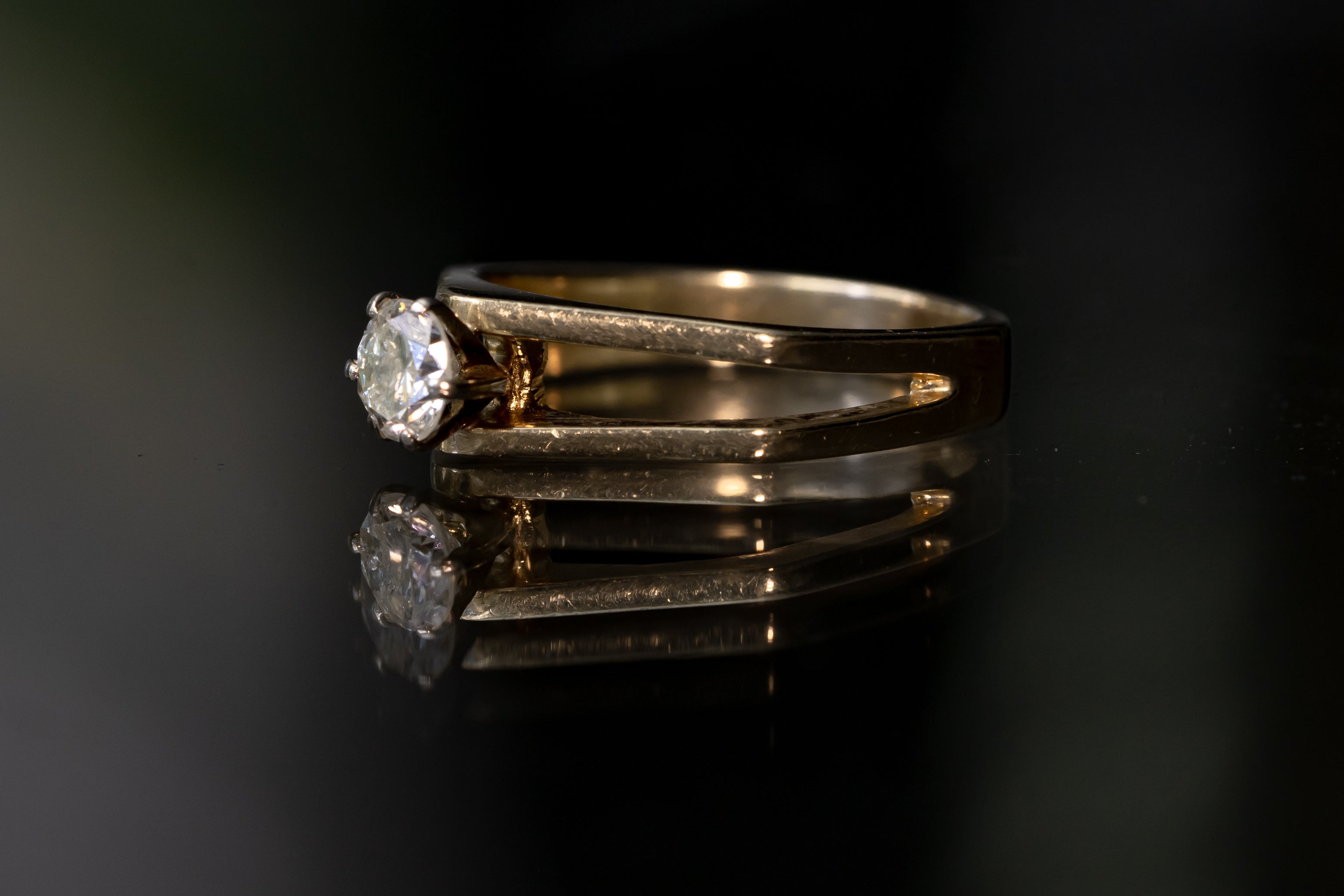 Diamond Prong Set Solitaire Ring