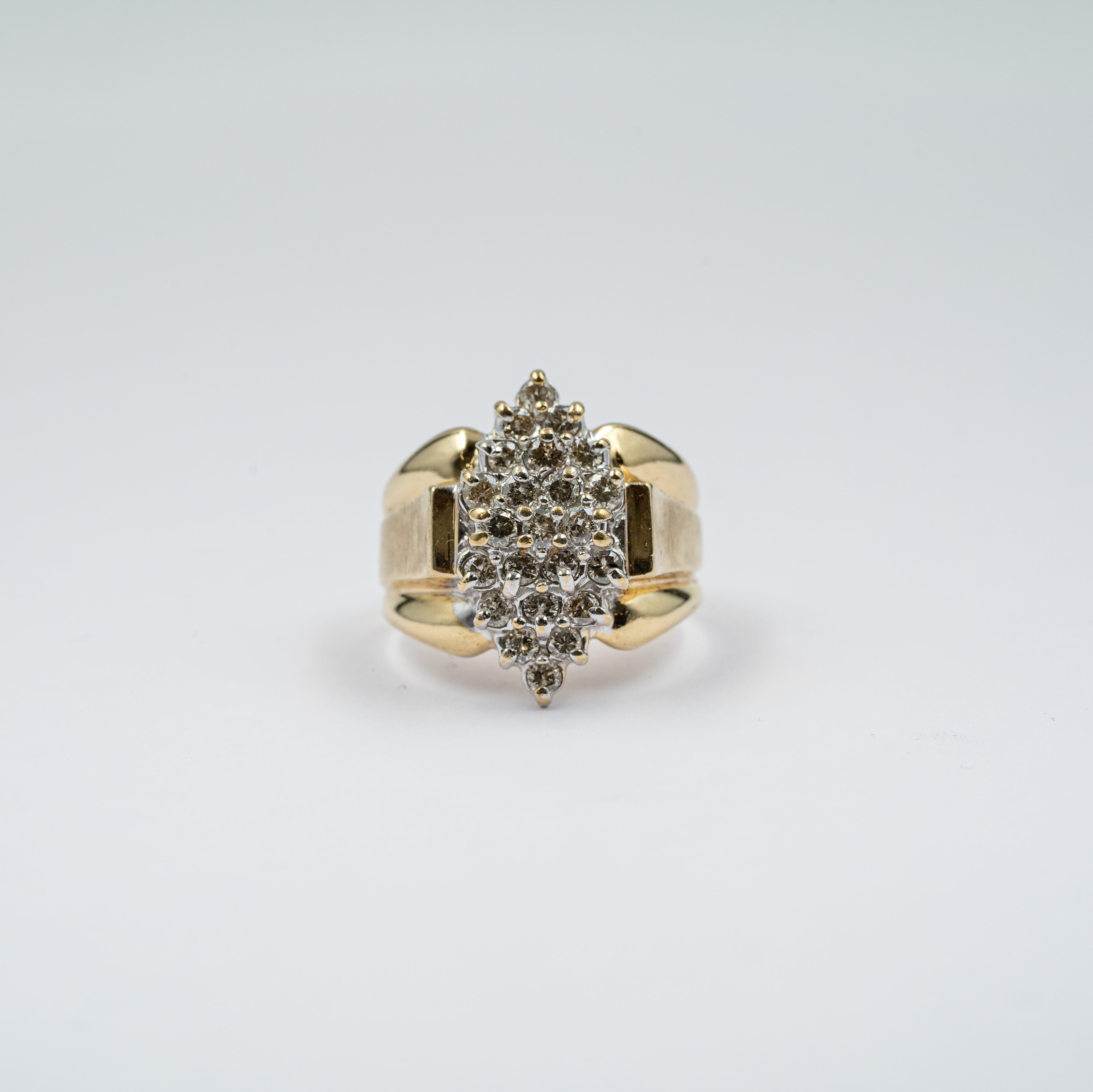 Marquis Diamond Cluster Ring