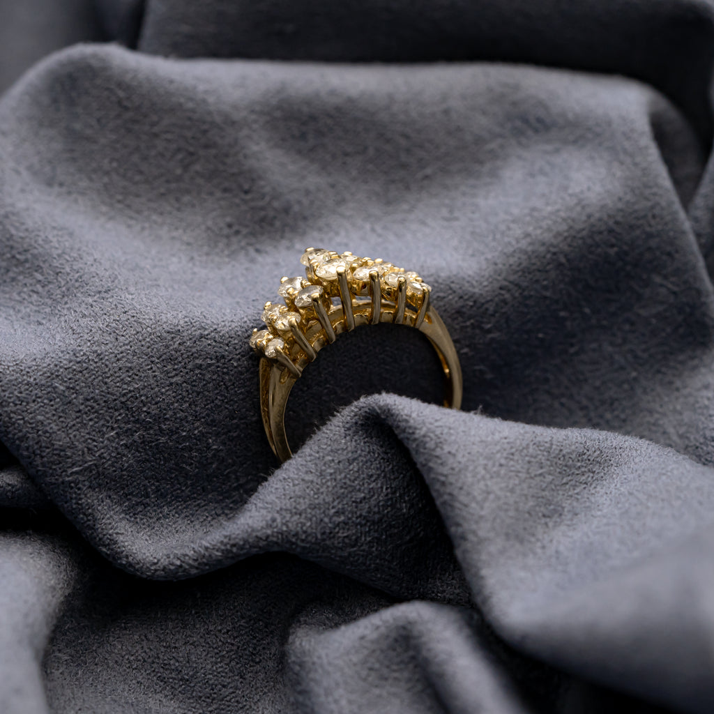 Split Shank Dual Row Prong Set Diamond Ring