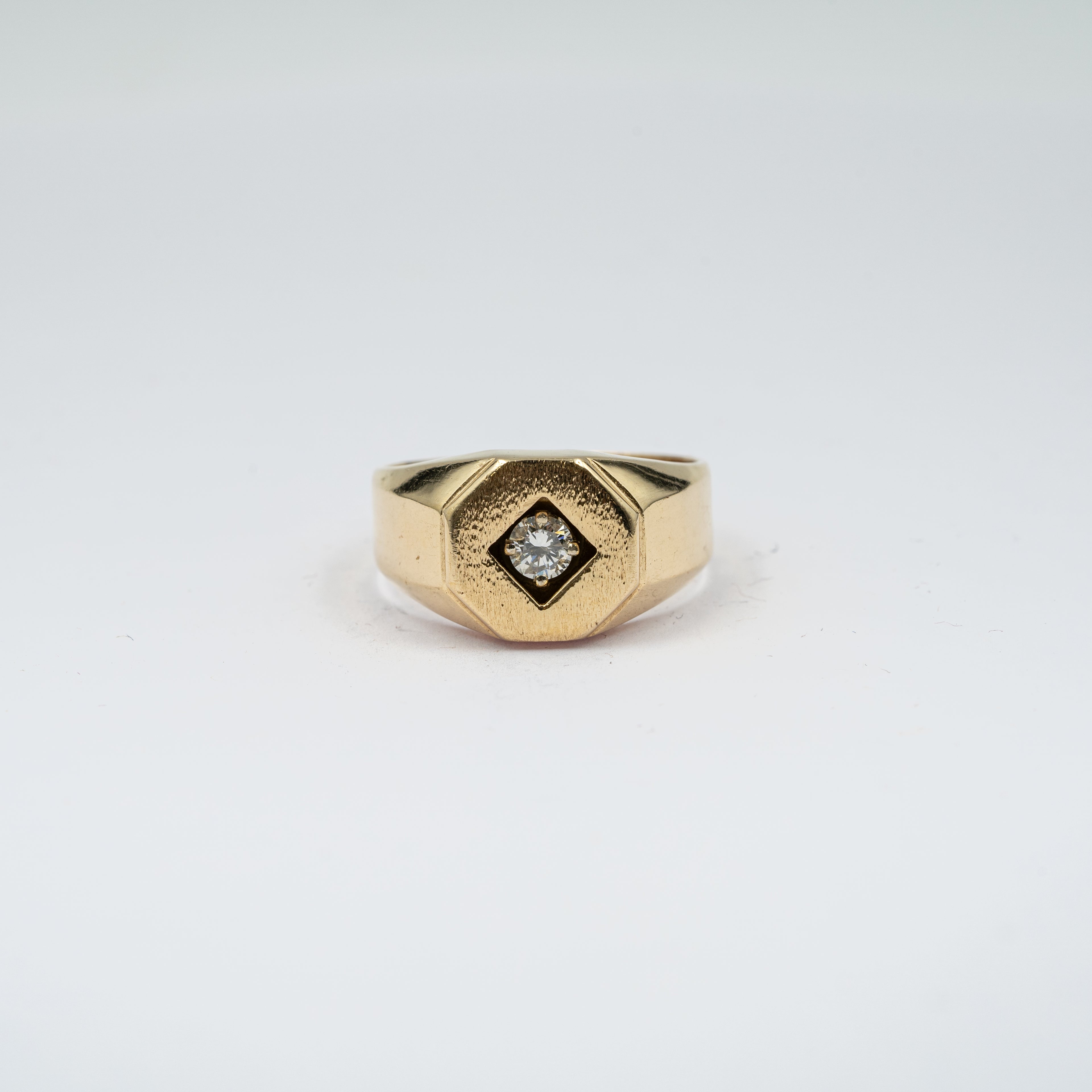 Diamond Signet Ring 14k